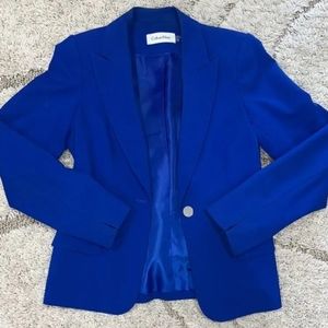 Calvin Klein Blue Blazer - Women | Color: Blue | Size: 12